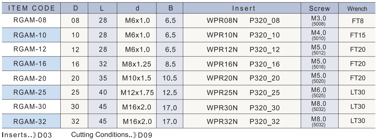 RGAM 規格資料 2